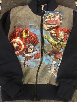 FELPA CON ZIP AVENGERS MARVEL TAGLIA 4-5 ANNI NUOVA DA NEGOZ