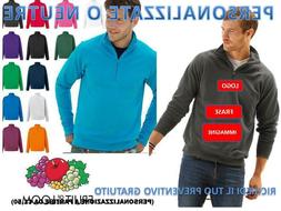 Felpa Con Zip Corta Uomo Maglia Tuta Cotone garzato Fruit Of
