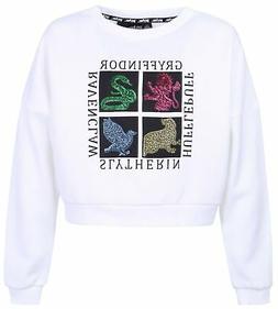 Felpa corta di colore bianco - case Hogwart, HARRY POTTER.