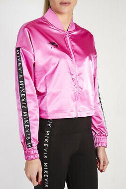 Nike Sportswear Felpa Corta Full Zip In Raso Con Bande Logo 