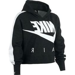 NIKE FELPA CROP CAPP. - ANTRACITE/BIANCO - AQ8844-032