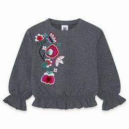 FELPA CROPPED TUC TUC BAMBINA MISS FLOWER COLORE GRIGIO
