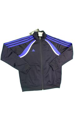 Felpa da bambino blu Adidas manica lunga sport junior zip ca