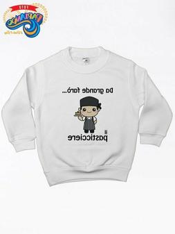FELPA DA BAMBINO DA GRANDE FAR&ograve; IL PASTICCIERE IDEA REGALO