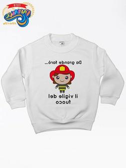 FELPA DA BAMBINO DA GRANDE FAR&ograve; IL VIGILE DEL FUOCO POMPIER