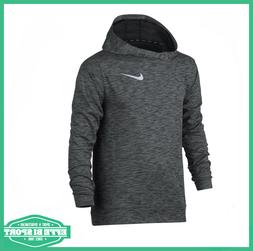 Felpa da bambino grigio melange Nike basket con cappuccio ma