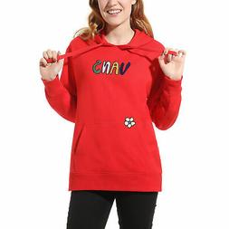 Vans Felpa da Donna con Cappuccio Brighton Rossa Taglia S Co