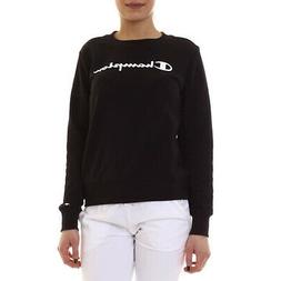 Champion Felpa Da Donna Girocollo Garzata Nera Codice 112585