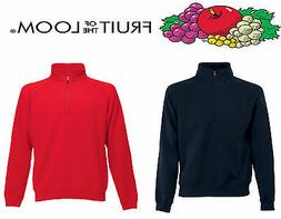 FELPA DA LAVORO CON ZIP CORTA,MEZZA ZIP,ROSSO,BLU NAVY,FRUIT