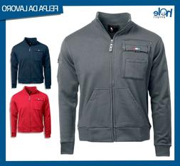 Felpa da Lavoro Uomo Abbigliamento con Zip Cerniera Maglione