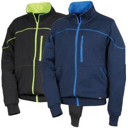 FELPA DA LAVORO UOMO COTONE 100% AMPIE TASCHE CHIUSURA ZIP C