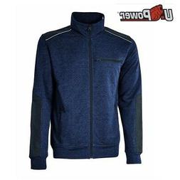 Felpa da lavoro uomo Upower maglia giacca Blu con zip centra