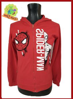 felpa da ragazzo 13 anni Spider Man con cappuccio a zip 100%