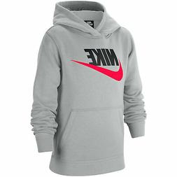 Nike Felpa da Ragazzo con Cappuccio Club Fleece Grigia Codic