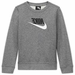 Nike Felpa da Ragazzo Girocollo Club Fleece Grigia Codice CV