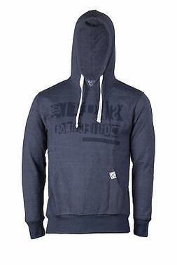 Felpa da uomo con cappuccio azzurra con stampa a contrasto R