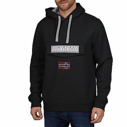 Napapijri Felpa da Uomo con Cappuccio Burgee Nera Codice NA4