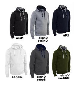 Felpa Da Uomo con Cappuccio e Tasche Maglia Tuta Uomo Casual