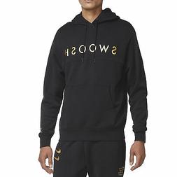 Nike Felpa da Uomo con Cappuccio Swoosh Nera Codice DC2586-0