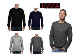 FELPA DA UOMO ANVIL GIROCOLLO FRENCH TERRY COTONE TESSUTO NO
