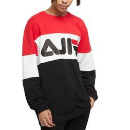 Fila Felpa da Uomo Girocollo Straight Blocked Crew Rossa Tag