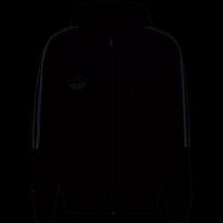Felpa da uomo Adidas Outline FZH ED4693 nero bianco con capp