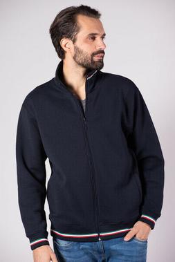 Felpa Da Uomo TRICOLORE FELPA ITALIA felpa zip lunga tricolo