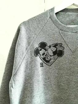 Felpa Disney Minnie Topolino Uomo Donna Felpata maglione mag