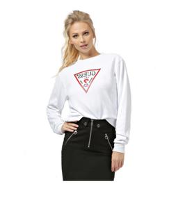 FELPA DONNA GUESS ART W0BQ05K8800 TWHT COLORE BIANCO MISURA 