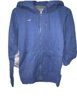 Felpa Donna Nike Blu Avio Con Cerniera E Cappuccio Tg XS