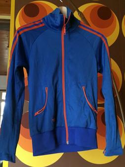 Felpa Donna Adidas Blu Elettrico e Arancione