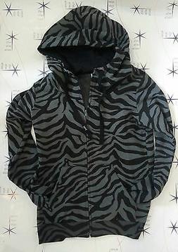 Felpa Everlast donna cerniera cappuccio zebra antracite - ne