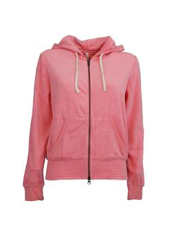 Felpa Donna con Cappuccio SUN68 16248 Terry Rosa  Full Zip M