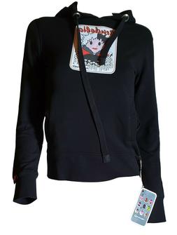 Felpa Donna con Cappuccio Felpata Strass Stampa Donna Ragazz