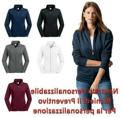 Felpa Donna Con Zip Intera In Metallo Tasche in Cotone Magli