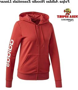 Felpa Donna Adidas Hoodie Essentials Linear, col. Corallo