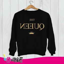 Felpa Donna Idea Regalo Per La Mamma "The Queen Corona"