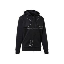 Felpa Donna Adidas M FTW PRINT FZ BLACK Nero FU6321