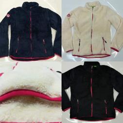 FELPA DONNA MORBIDOSA in CORAL FLEECE PILE full zip