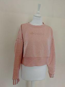 felpa donna Adidas Originals invernale corta oversize tg 40 