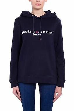 TOMMY HILFIGER - Felpa donna signature con cappuccio