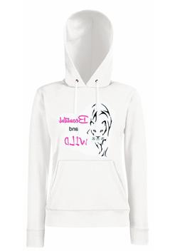FELPA DONNA silhouette PUMA + frase BEAUTIFUL WILD bella sel