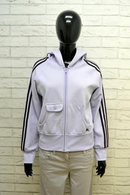 Felpa Donna Adidas Taglia 44 Maglione Maglia Sportiva Pullov