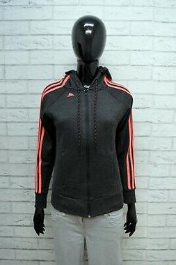 Felpa Donna Adidas Taglia XS Maglione Grigio Maglia Pullover