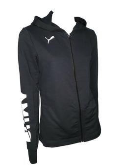 FELPA DONNA PUMA TG M FULL ZIP COTONE GARZATO NERO