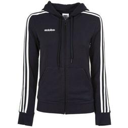felpa donna adidas tre strisce zip intera con cappuccio tasc
