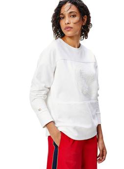 Felpa Tommy Hilfiger donna W28219 bianca