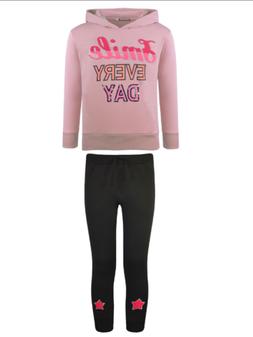 FELPA E PANTALONI ENERGIERS RAGAZZA CON RICAMI COLORE ROSA