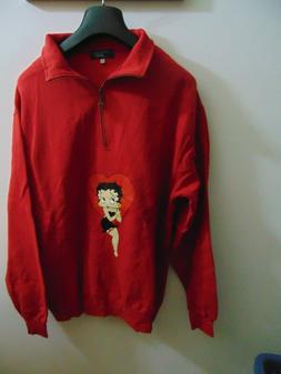 FELPA FASHION CON ZIP COLORE  ROSSO TAG.L-XL-XXL STAMPA  BET