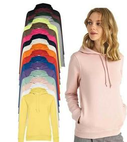 Felpa Felpata Morbida Cappuccio e Tasche Donna B&C Cotone Ri